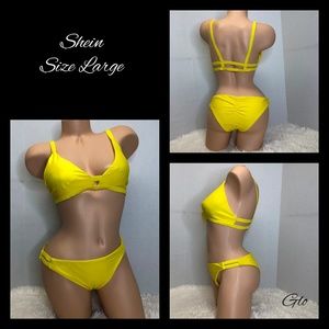 NWOT SHEIN Bikini Set Bright Yellow